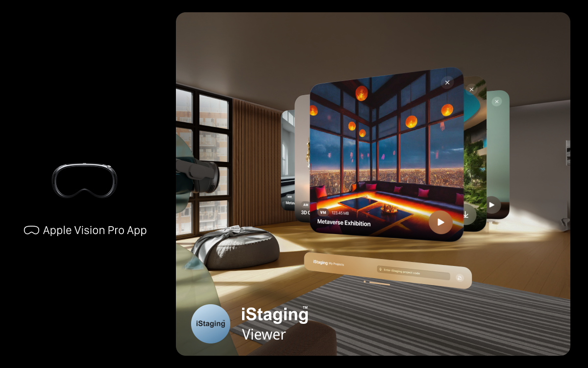 iStaging Viewer on Apple Vision Pro