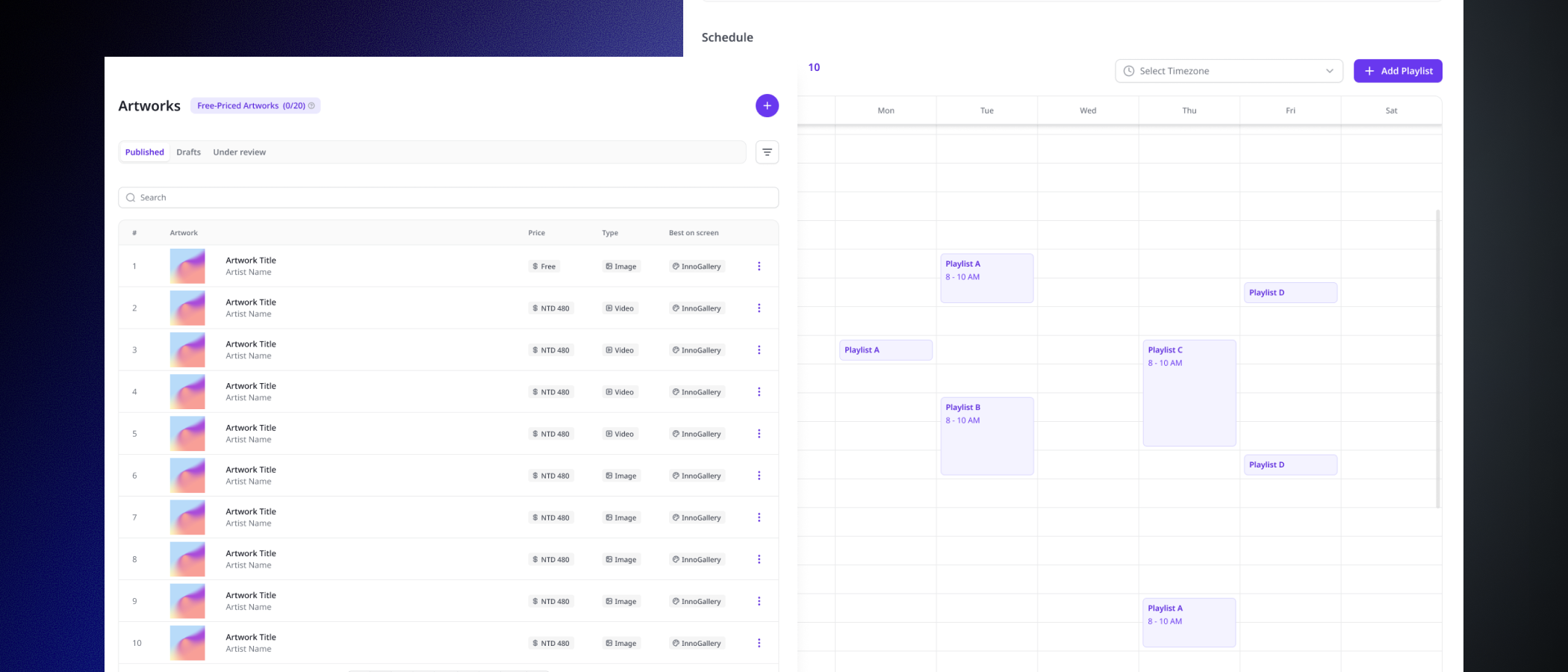 Playlist scheduling and rotation