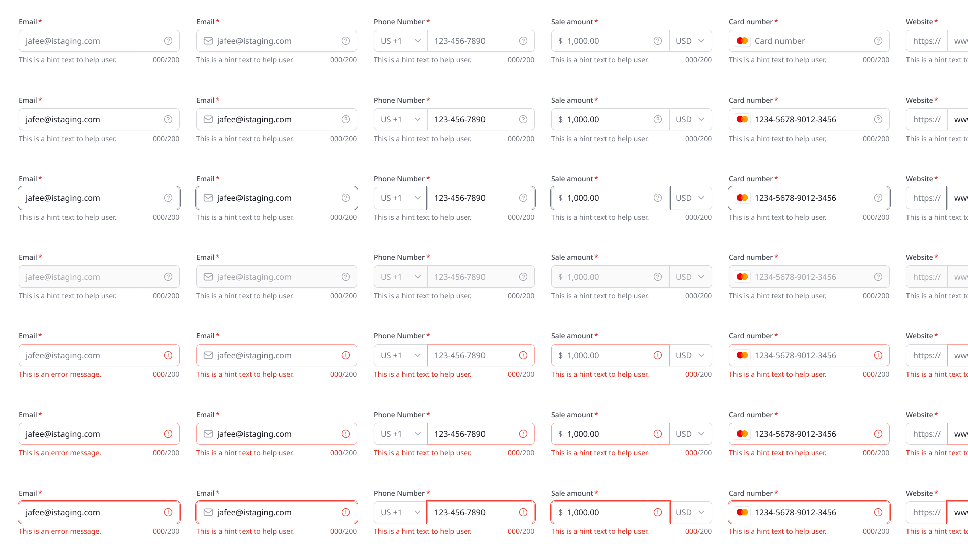 iStaging Design System — showcase b
