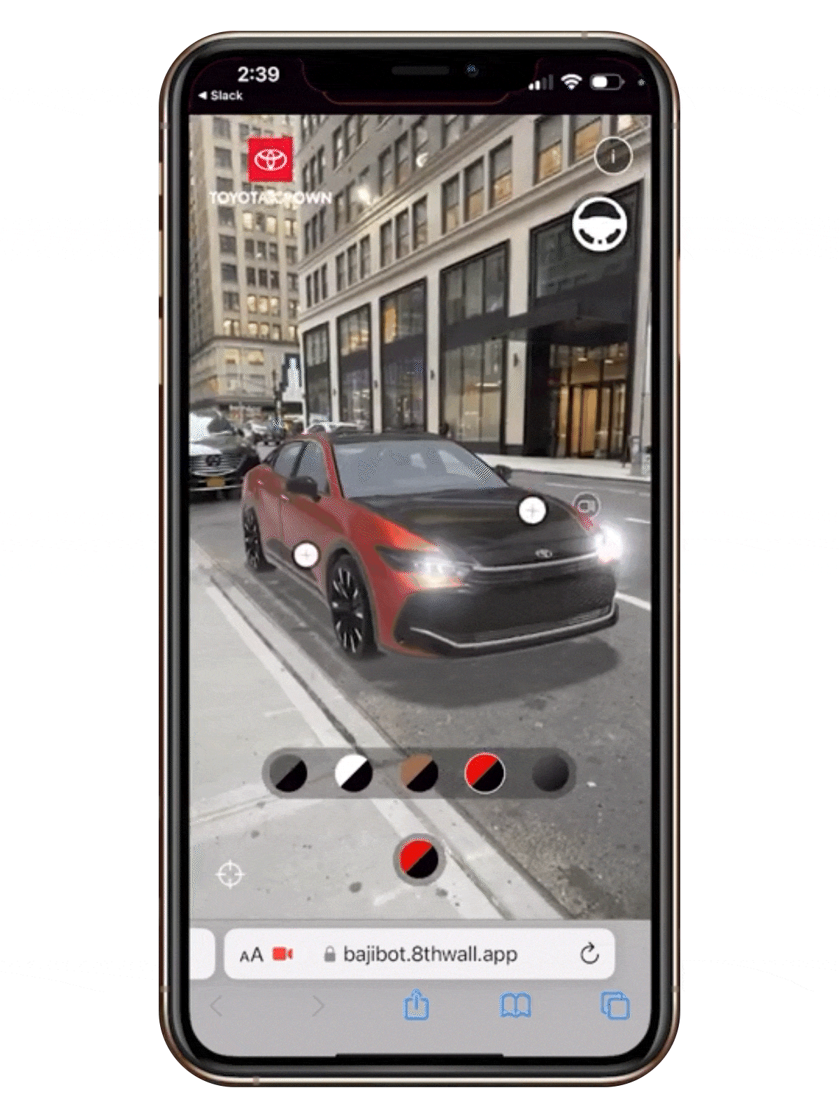 Color customization in AR