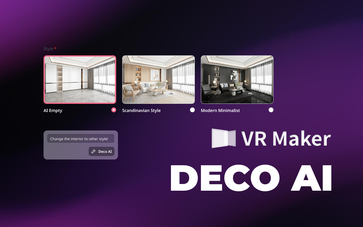 VR Maker Deco AI — Reimagine Any Space with AI