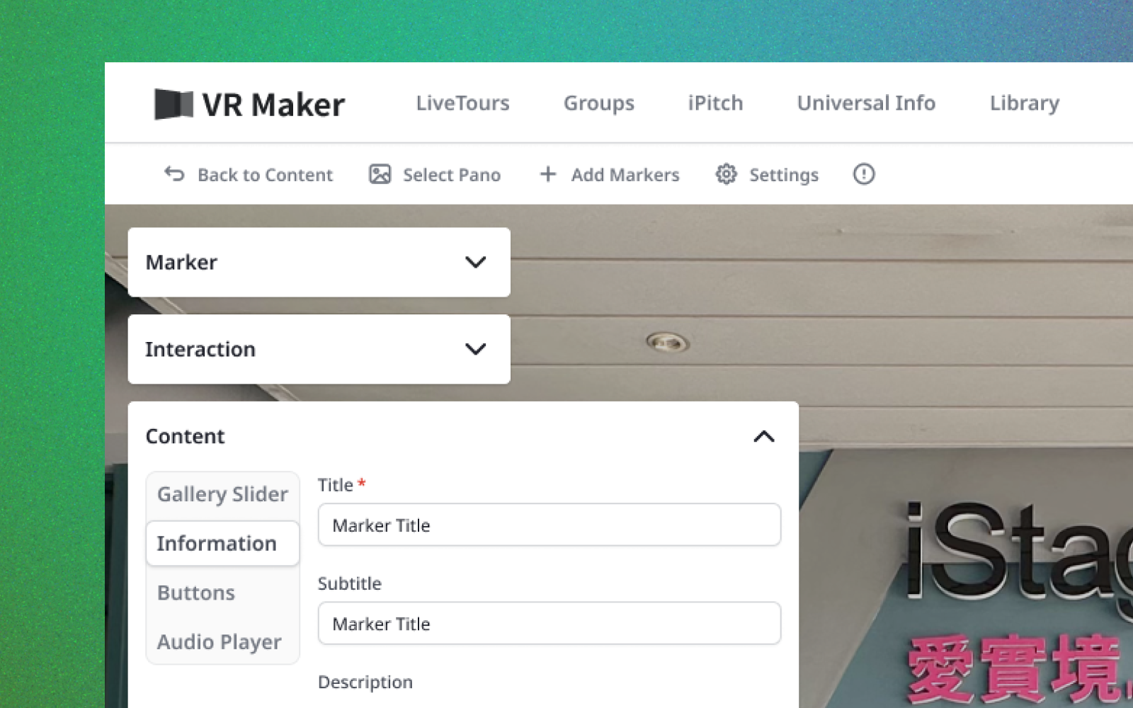 Marker Editor — decision 1