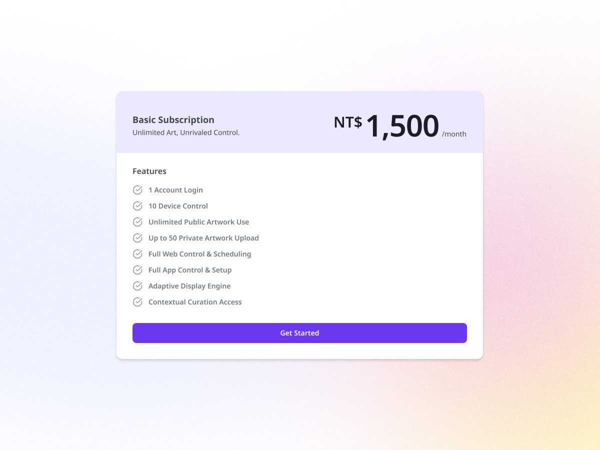 CURATOR Sales Page — decision 3 detail